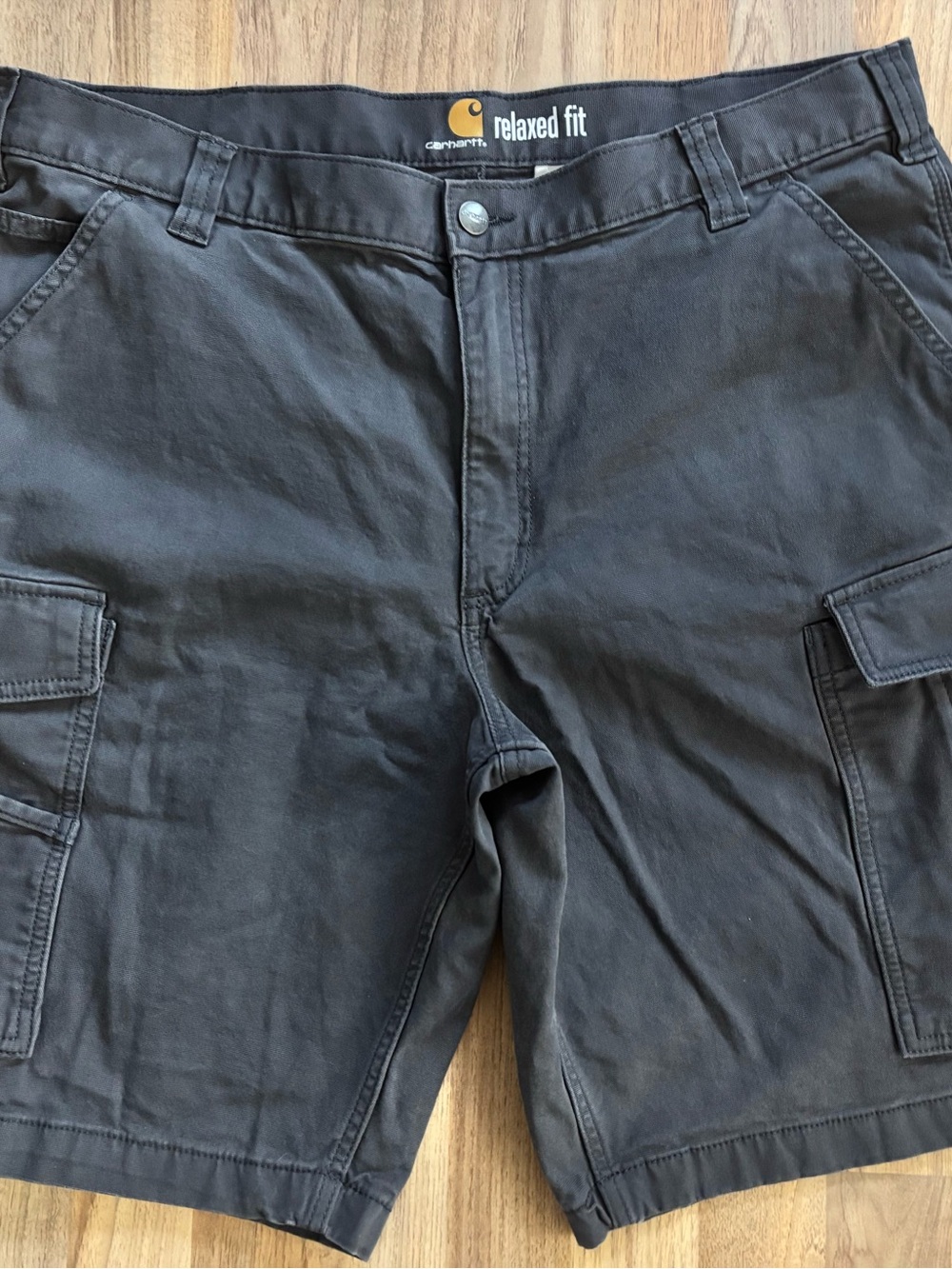 Carhartt Men’s Charcoal Gray Cargo Shorts Relaxed Fit s38